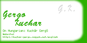 gergo kuchar business card